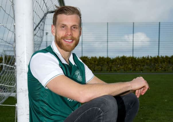 Hibernian's Niklas Gunnarsson at the club's East Mains training centre. Picture: Ross Parker/SNS