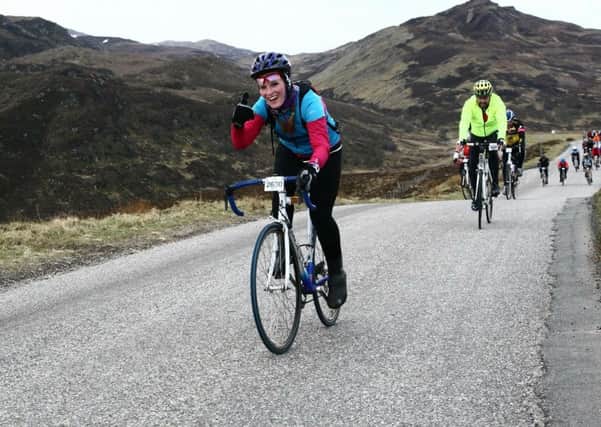 Nicola Forbes taking part in Etape Loch Ness in aid of MS charity. Picture: Contributed