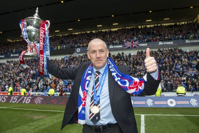 Rangers manager Mark Warburton helped his club clinch the Championship title. Picture: Rob Casey/SNS