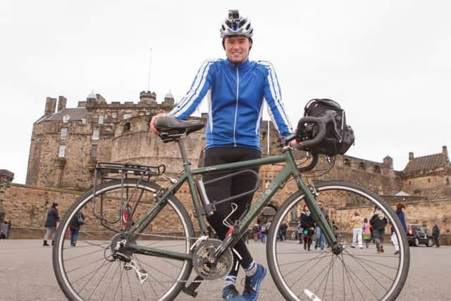 The Tartan Explorer completes his 1500 mile cycle challenge. Picture Toby Williams