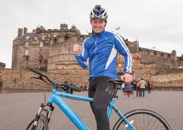 Josh Quigley returns to Edinburgh Castle. Picture Toby Williams