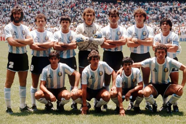 Jose Luis Brown (third from right, top row) was of Scottish descent and part of Argentina's 1986 World Cup Winning team. (Photo by Bongarts/Getty Images)