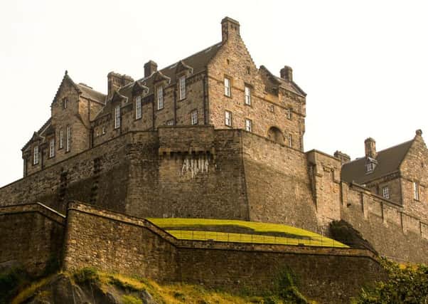 Edinburgh Castle in the centre of the Scotland's capital.