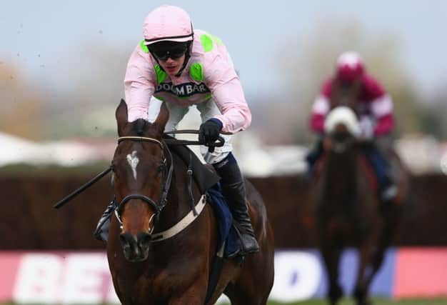 Douvan, with Paul Townend on board, eases to victory in the Doom Bar Maghull novices steeplechase at Aintree earlier this month. Picture: Getty