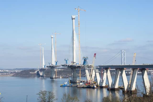The Queensferry Crossing, the new Forth Bridge, is still under construction. Picture: Ian Rutherford