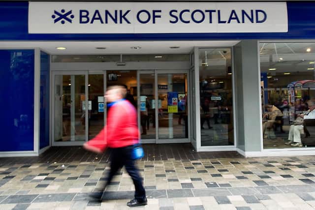 Lloyds, owner of the Bank of Scotland brand, saw its first-quarter profits fall 6%. Picture: John Devlin