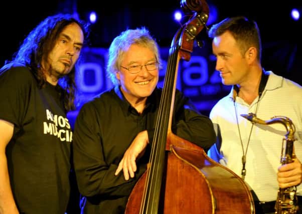 Norwegian bassist Arild Andersen, centre, touring with Scot Tommy Smith, right, on sax and Italian drummer Paolo Vinaccia
