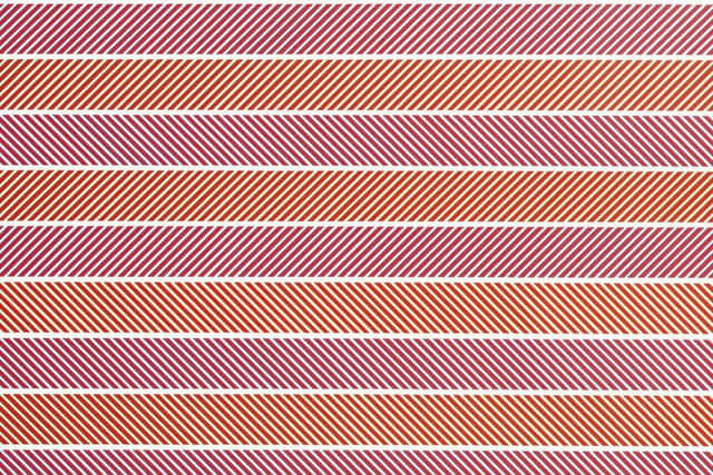Rattle, 1973, 
Acrylic on linen: 153.3 x 381.3 cm
