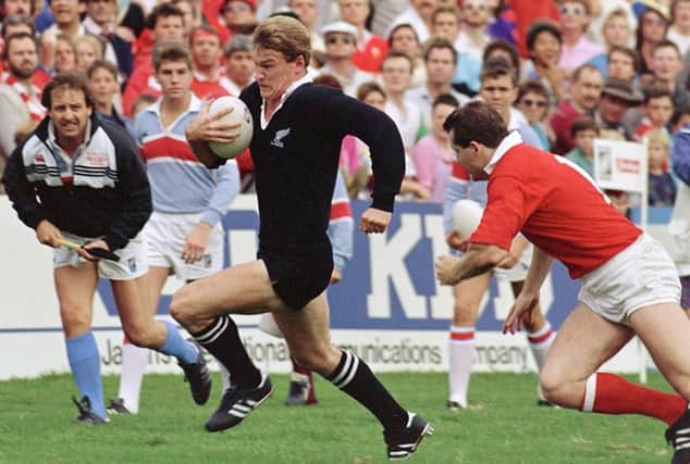 New Zealand's wing John Kirwan in action against Wales in the 1987 World Cup. Picture: GettyImages