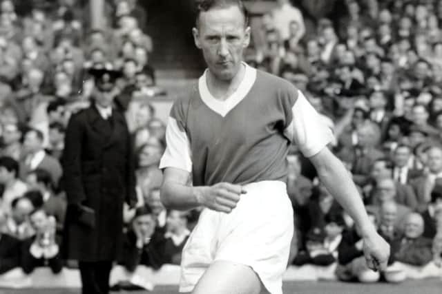 Jimmy 'Sticks' Leadbetter playing for Ipswich Town.