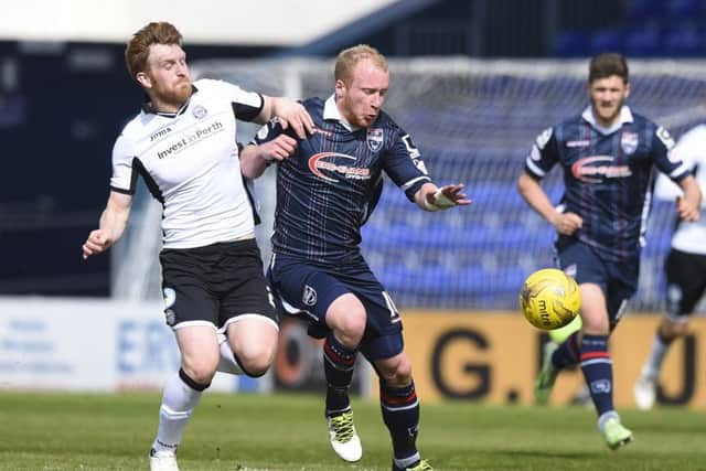 St Johnstone's Liam Craig with Liam Boyce Picture: SNS Group