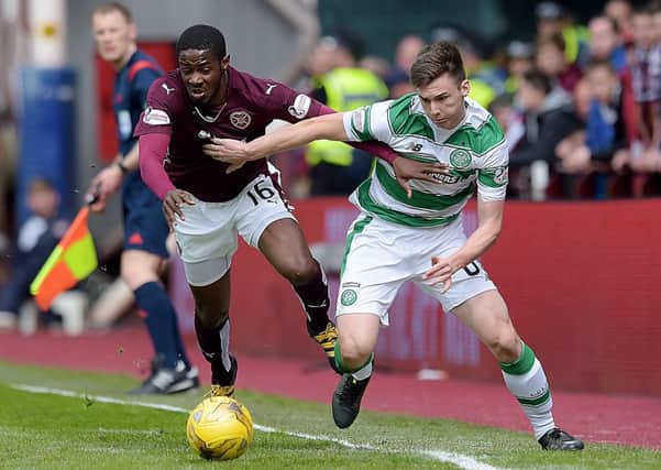 Celtic defender Kieran Tierney has been linked with a multimillion-pound move to Arsenal or Manchester City during the summer. Picture: SNS Group/Craig Williamson