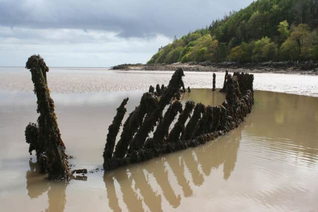 Probable wreck of the Monreith in Goat Well Bay, Kirkcudbright. Picture: WessexArchaeology