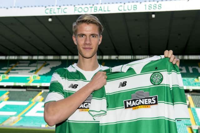 Kristoffer Ajer isn't too concerned that compatriot Ronny Deila will no longer be at Celtic when he joins the club. Picture: SNS Group