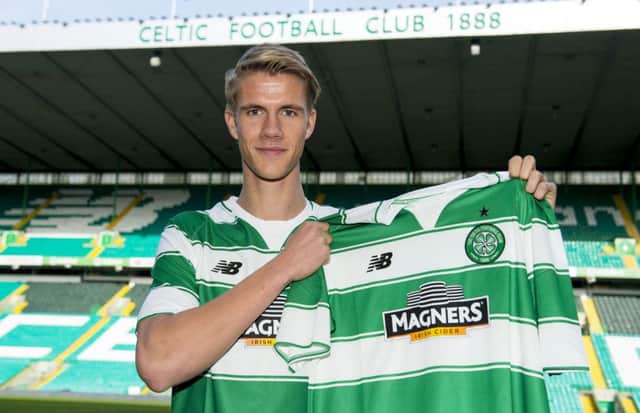 Kristoffer Ajer isn't too concerned that compatriot Ronny Deila will no longer be at Celtic when he joins the club. Picture: SNS Group