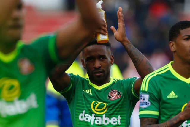 Jermaine Defoe of Sunderland, who are currently sponsored by Dafabet. Picture: AFP/Getty Images