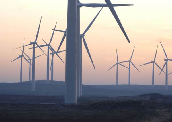 On eight days in April wind turbines generated enough electricity to supply 100 per cent or more of Scottish homes. Picture: Ian Rutherford