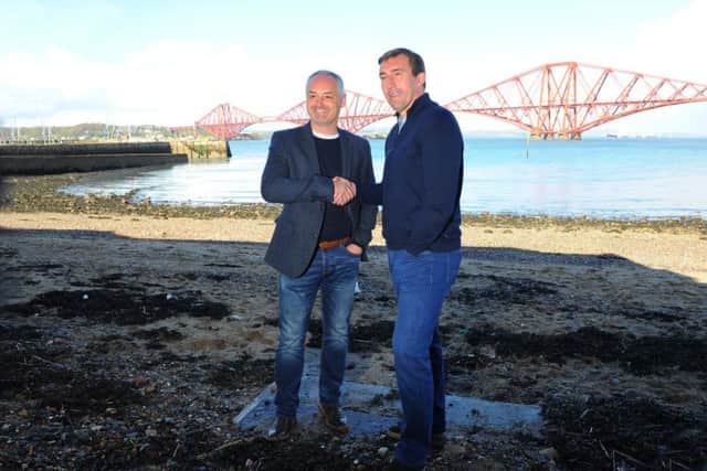 Raith Rovers manager Ray McKinnon and his Hibernian counterpart Alan Stubbs together ahead of the Ladbrokes Premiership play-off quarter final first leg. Picture: Eric McCowat