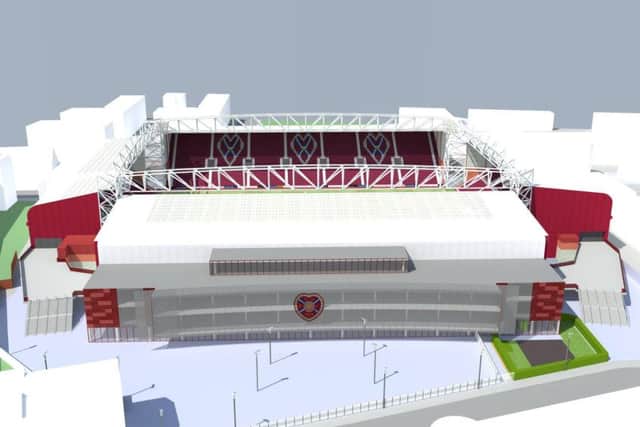 Hearts hope their new stand will be completed by September 2017.
