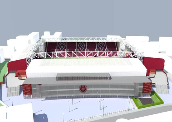 Hearts hope their new stand will be completed by September 2017.