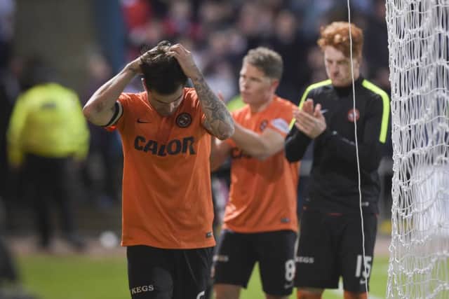 A dejected Paul Paton at full time. Picture: SNS