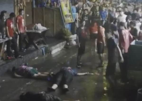 CCTV footage of the brutal attack
