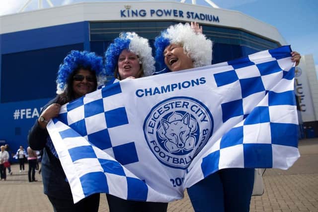 Leicester City fans celebrate their 5,000-1 title success. Justin Tallis/AFP/Getty Images