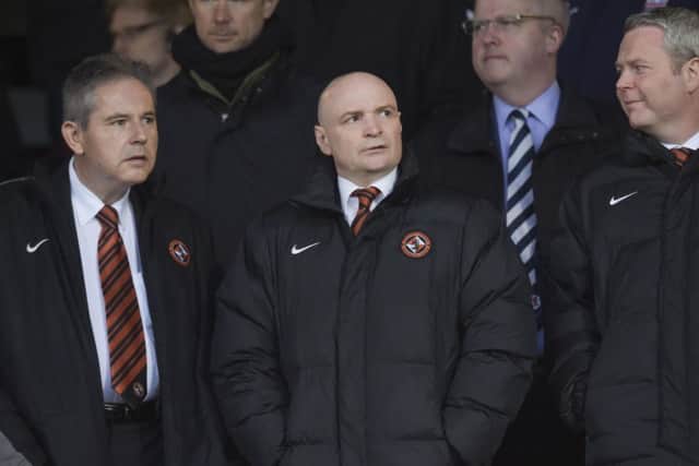 Dundee United chairman Stephen Thompson, centre. Picture: Craig Williamson/SNS