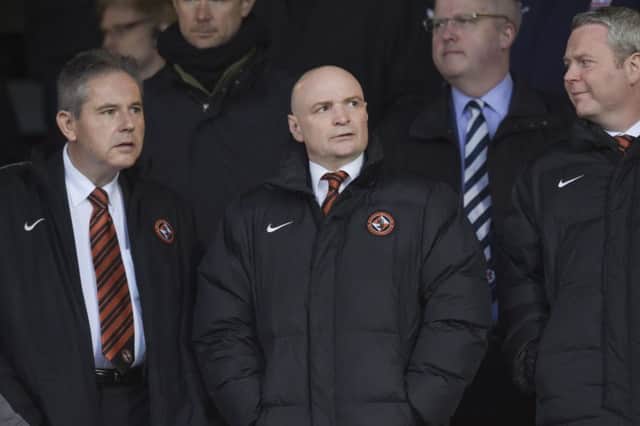 Dundee United chairman Stephen Thompson, centre. Picture: Craig Williamson/SNS
