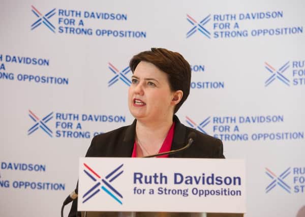 Ruth Davidson clashed with Theresa May who has called for the UK to withdraw from the ECHR regardless of the EU referendum result. Picture: John Devlin