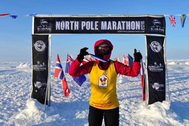 Kate is raising money for the Ronald McDonald House in Edinburgh. Picture: North Pole Marathon