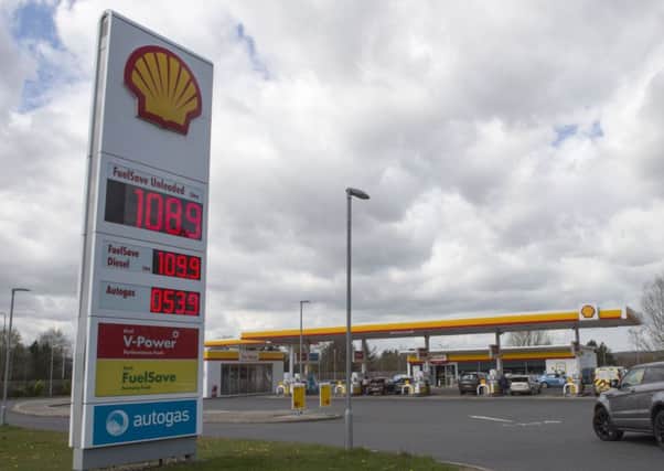 Fuel prices may have edged up recently, but Shell saw its profits slide. Picture: Ian Rutherford