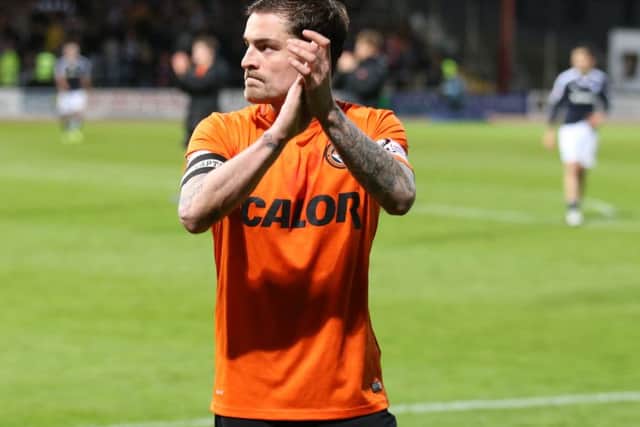 Dundee United's Paul Paton is one of the players who has been told to look for a new club, following Monday night's relegation-inducing defeat by Dundee FC. Picture: Andrew Milligan/PA Wire.