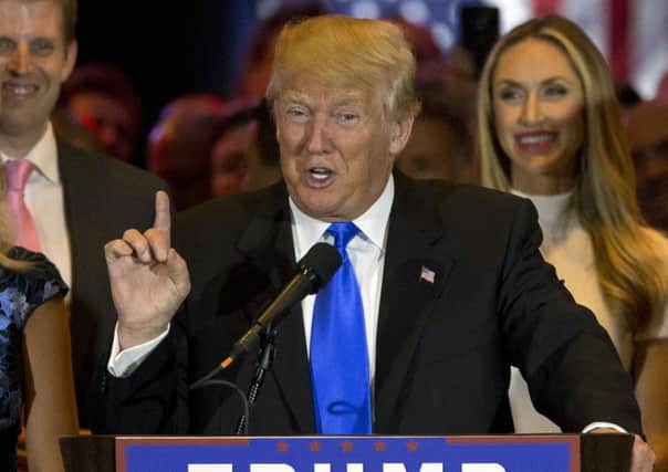 Republican presidential candidate Donald Trump speaks in New York. Picture: AP