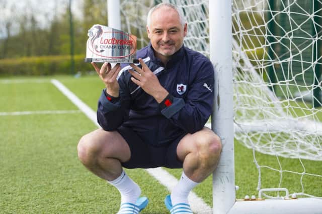 Raith Rovers' Ray McKinnon has been named Ladbrokes Manager of the Month for April. Picture: Gary Hutchison/SNS