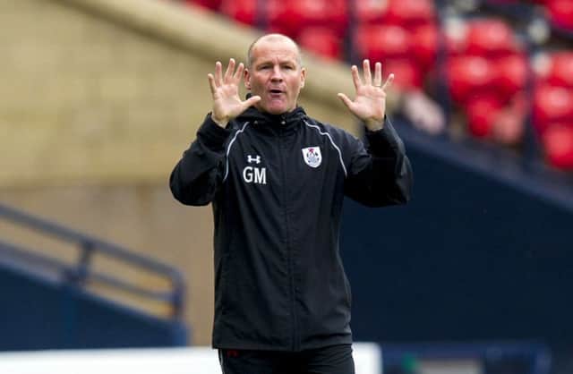 Queen's Park manager Gus MacPherson will take a 2-0 advantage into the second leg. Picture: Sammy Turner/SNS