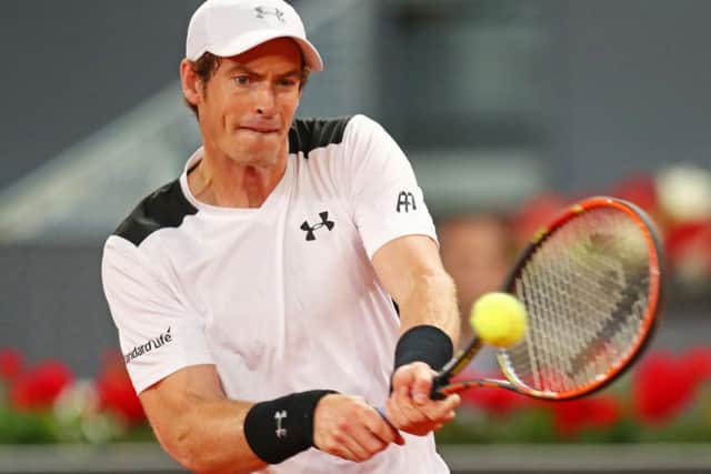 Andy Murray defeated Tomas Berdych 6-3, 6-2 in the Madrid Open quarter-finals. Picture: Julian Finney/Getty Images