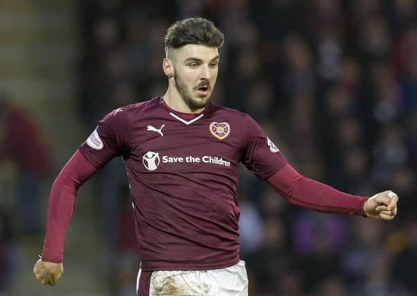 Callum Paterson is a threat down the flank and in opposing boxes for Hearts. Picture: SNS