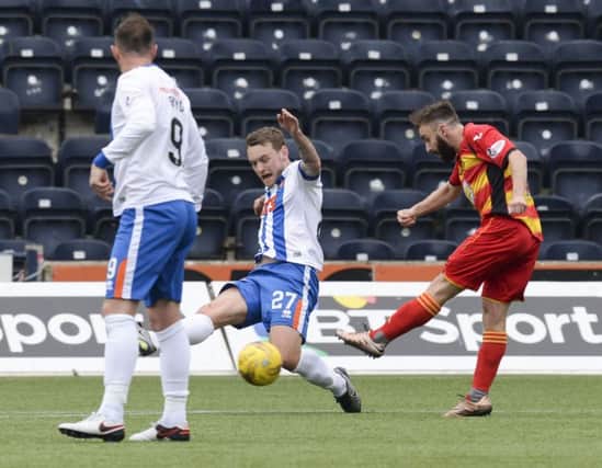 Partick Thistle's Steven Lawless opens the scoring. Picture: Rob Casey/SNS