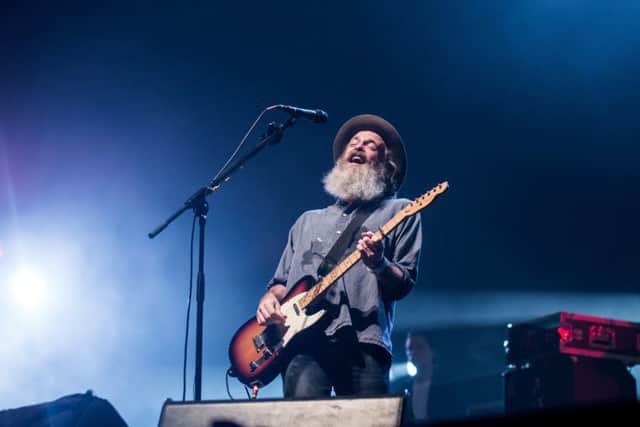 Fran Healy and Travis offered singalong moments. Picture: AFP/Getty