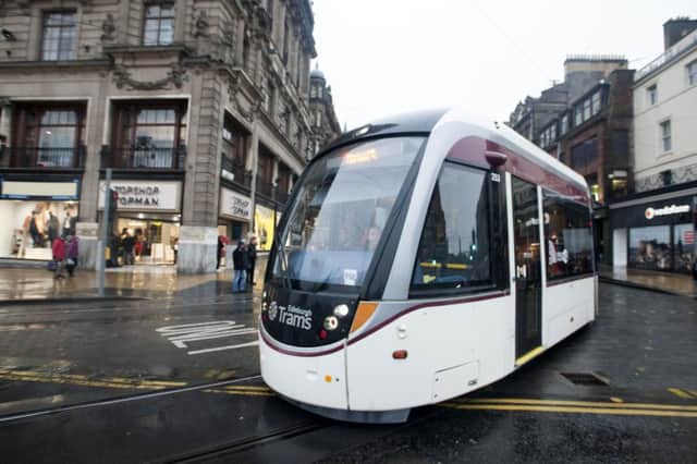 The capitals trams have yet to carry their first advertising. Picture: Lesley Martin