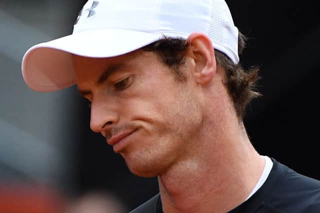 Andy Murray fought back from a set down but couldn't get the win. Picture: AFP/Getty