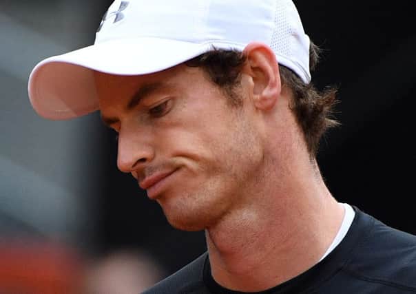 Andy Murray fought back from a set down but couldn't get the win. Picture: AFP/Getty