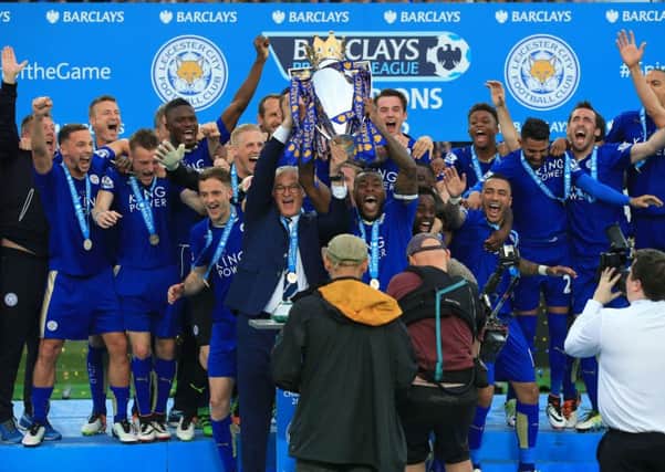 Leicester City celebrated lifting the Premier League crown on Saturday. Picture: PA