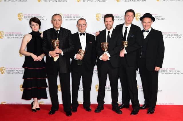 The Wolf Hall team with Peter Kosminsky. Picture: PA