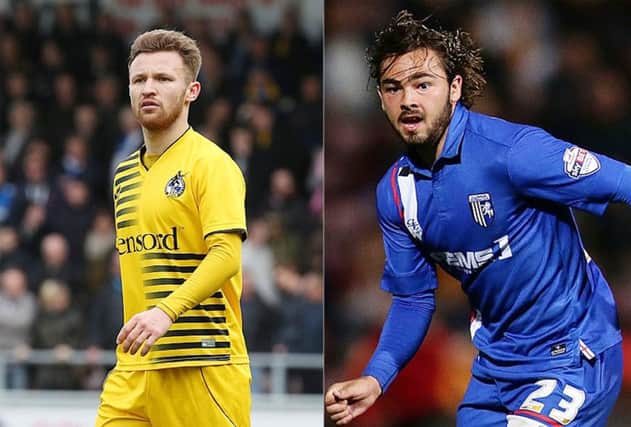 Matty Taylor (left) and Bradley Dack are both reportedly on Celtic's radar. Pictures: Getty Images