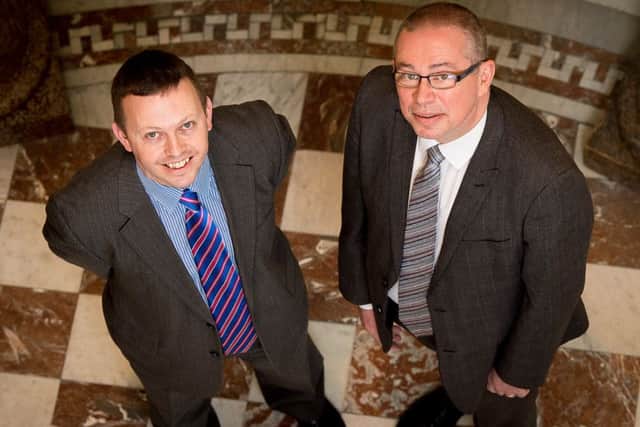 Neil Johnston, left, with Surgeons' Hall commercial director Scott Mitchell. Picture: Contributed