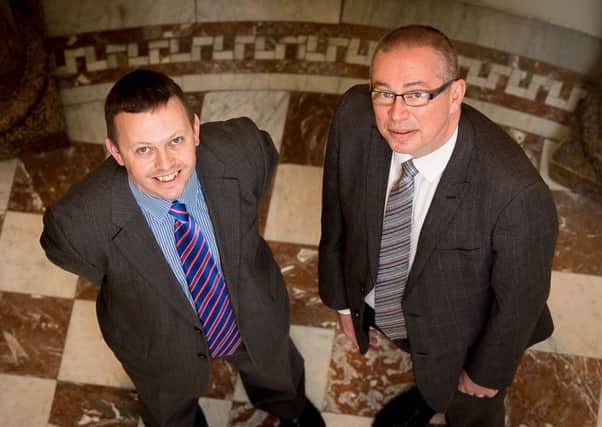 Neil Johnston, left, with Surgeons' Hall commercial director Scott Mitchell. Picture: Contributed