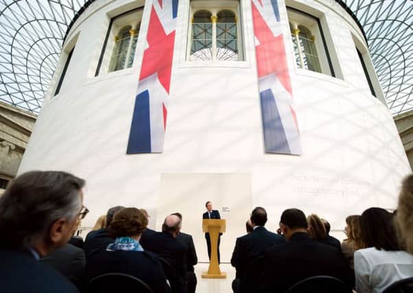 David Cameron delivered his latest keynote speech on the European Union at the British Museum in London. Picture: PA