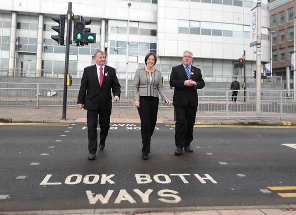 Deputy Scottish Labour Leader Alex Rowley, pictured with head of Glasgow City Council Frank McAveety and party leader Kezia Dugdale. Picture: John Devlin